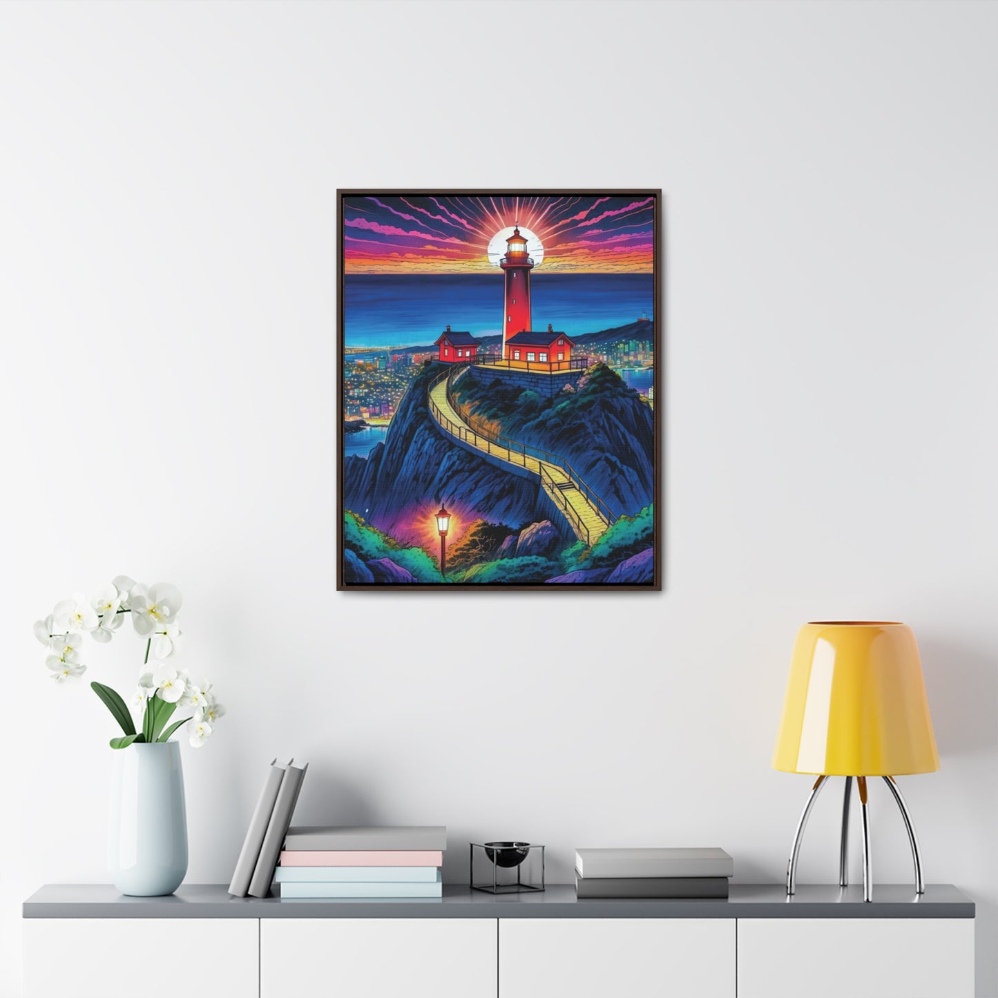 The Cliff Lighthouse 2 - Framed Wall Art