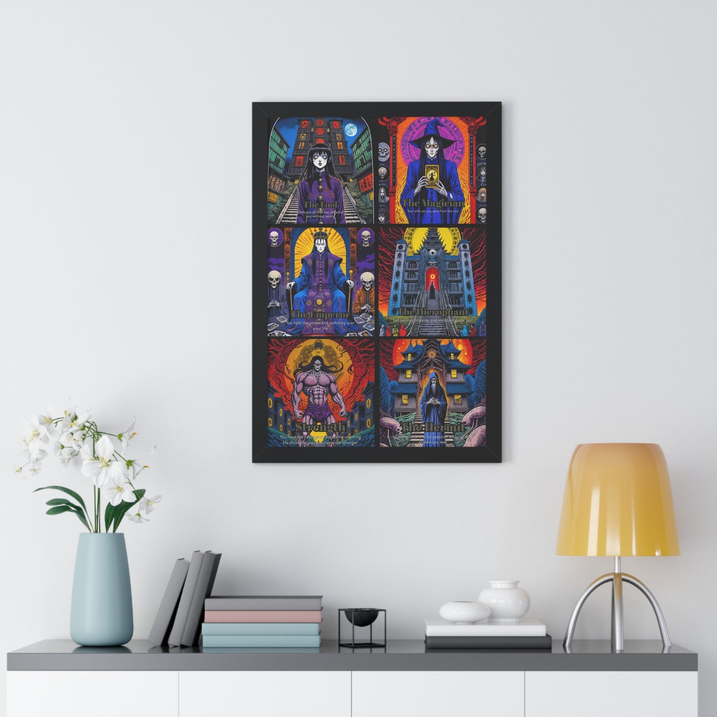 Major Arcana 1 of 4 Framed Vertical Poster