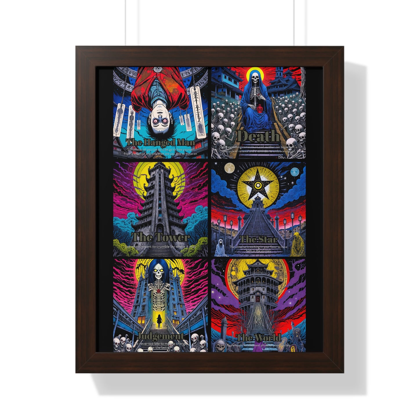 Major Arcana 4 of 4 Framed Vertical Poster