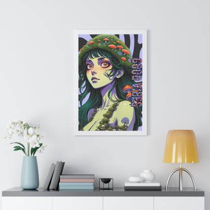 Good Vibes Mosshead - Framed Vertical Poster