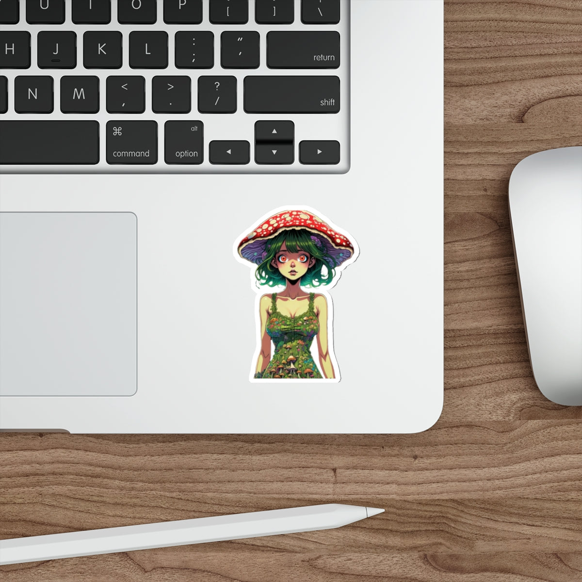 Mushroom Girl Good Vibes Die-Cut Stickers