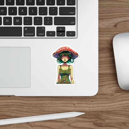 Mushroom Girl Good Vibes Die-Cut Stickers