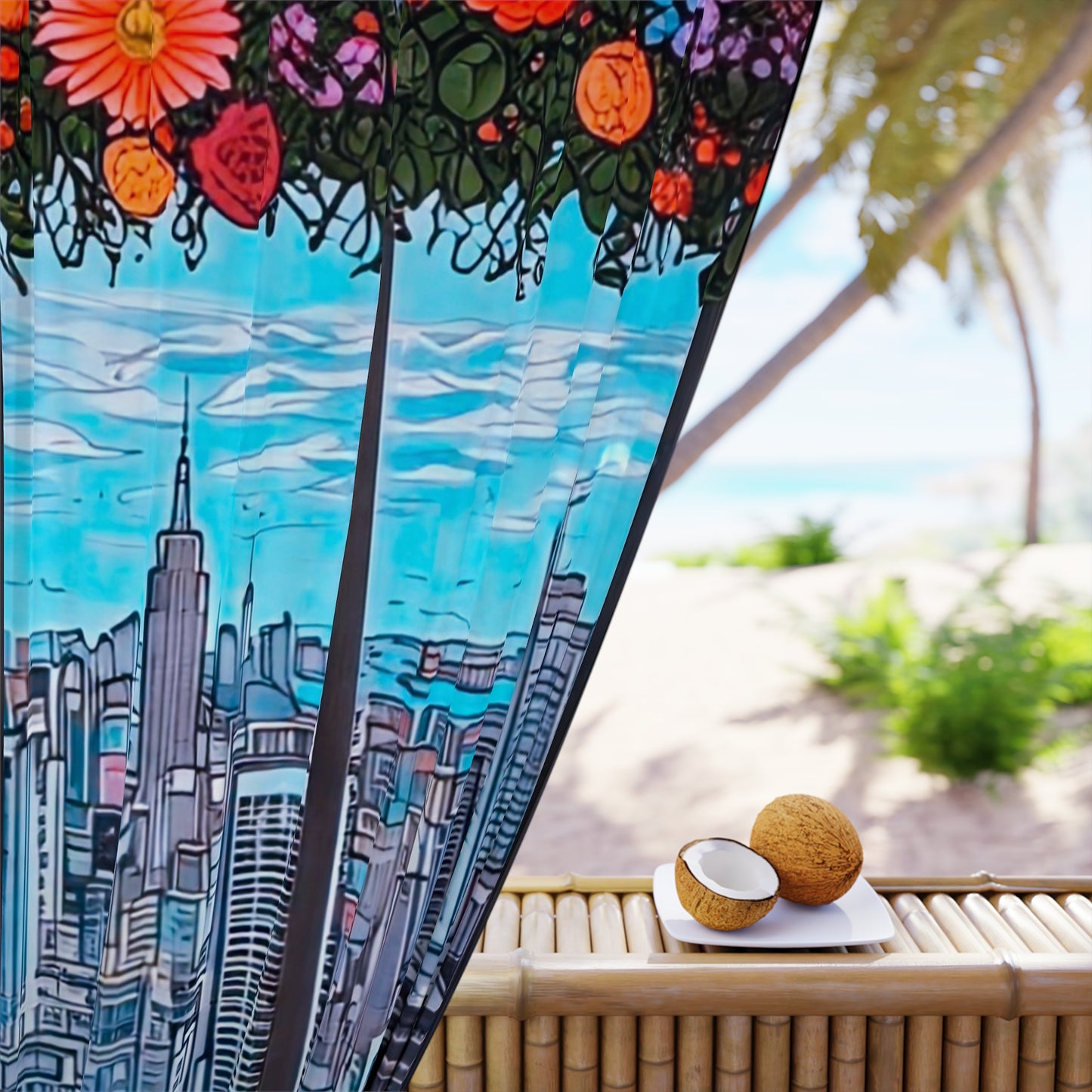 V2 In Bloom - Window Curtains (1 Piece)