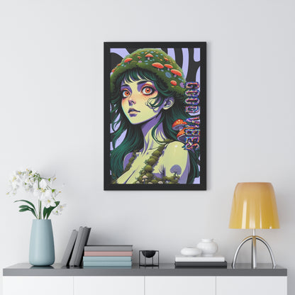 Good Vibes Mosshead - Framed Vertical Poster