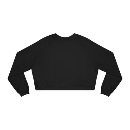 Black and White Checkered Daydream Cropped Fleece Pullover