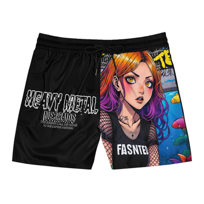 Heavy Metal Fated - Men's Mid-Length Swim Shorts