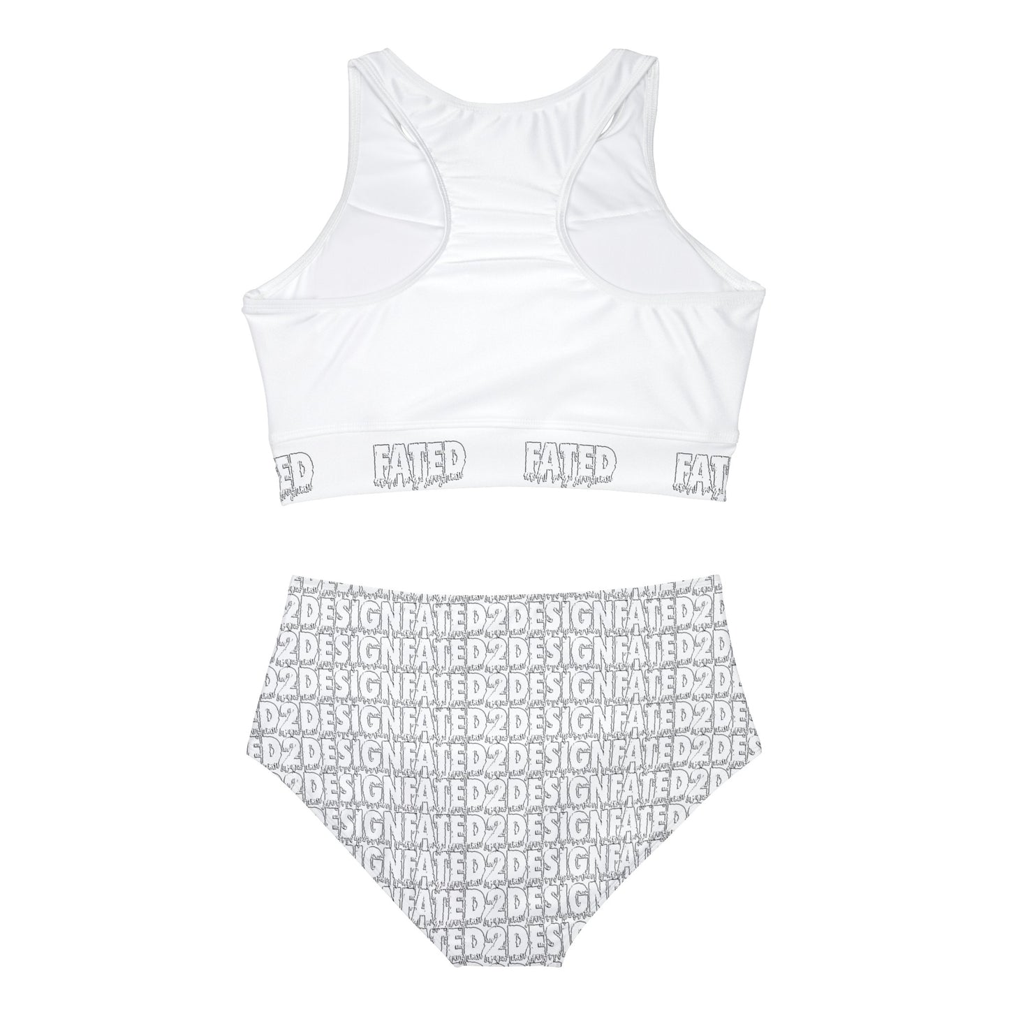 Fated Minimalist White - Sporty Bikini Set