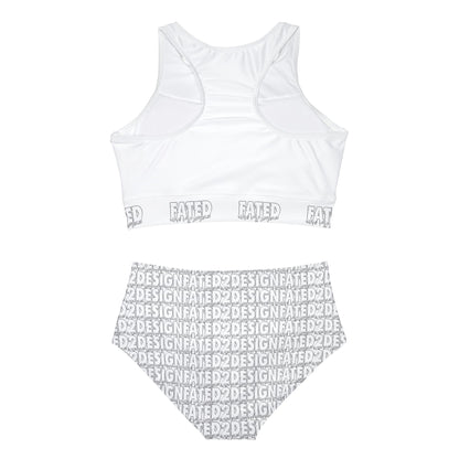 Fated Minimalist White - Sporty Bikini Set