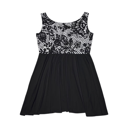 Split Flower Lace Fated MC Women's Skater Dress