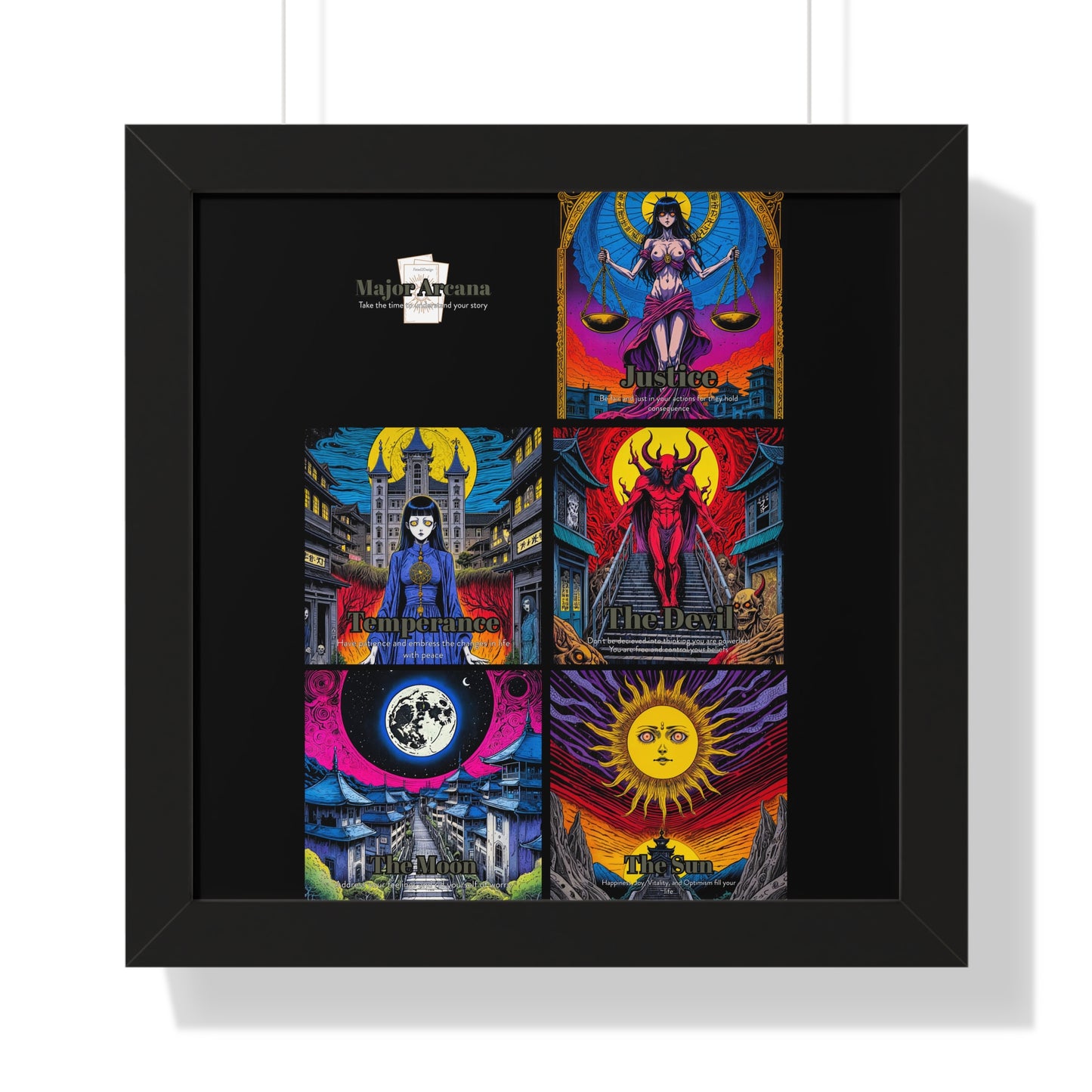 Major Arcana 3 of 4 Framed Vertical Poster