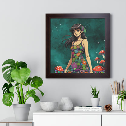 Brown Eyed Girl - Framed Vertical Poster