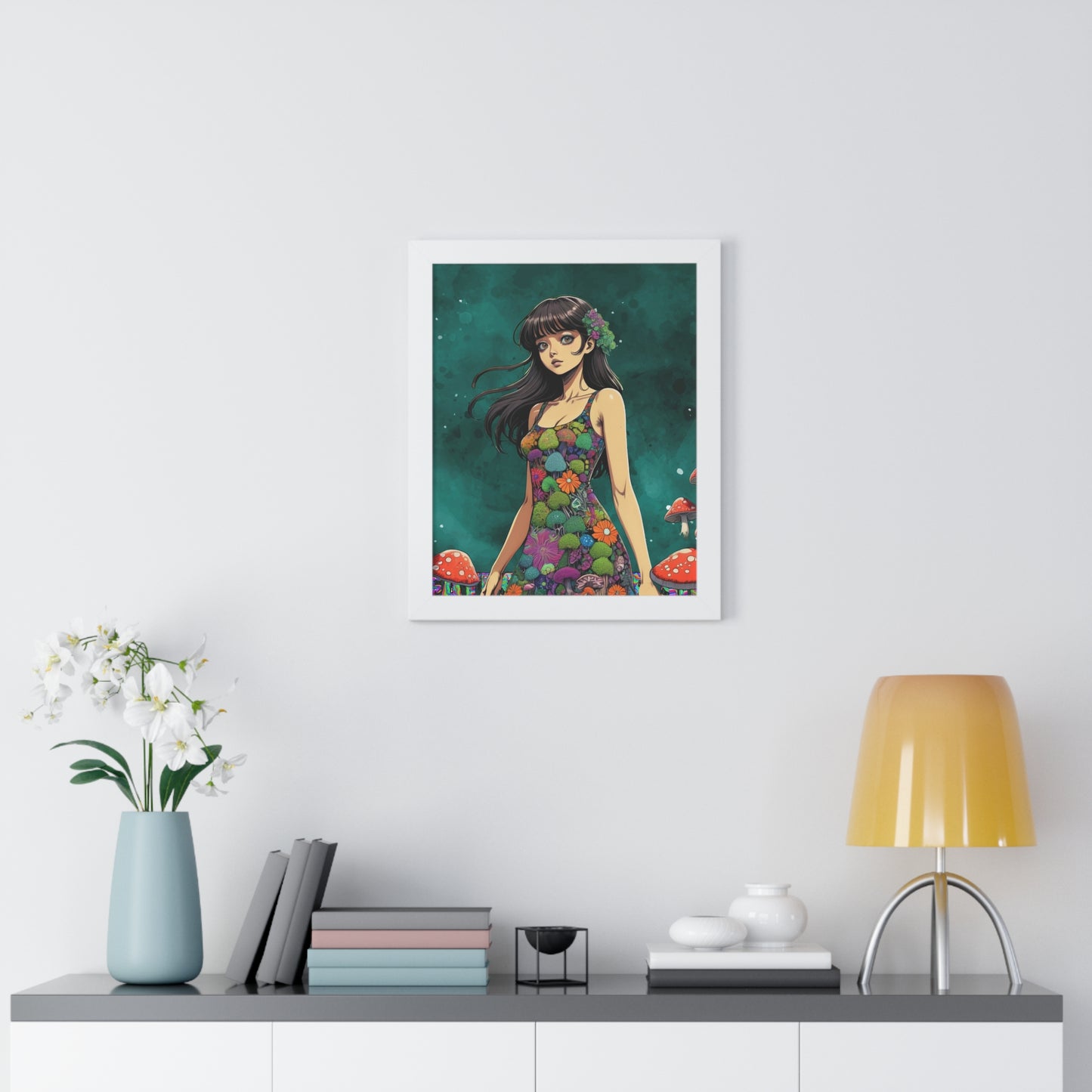 Brown Eyed Girl - Framed Vertical Poster