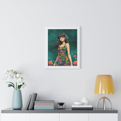 Brown Eyed Girl - Framed Vertical Poster