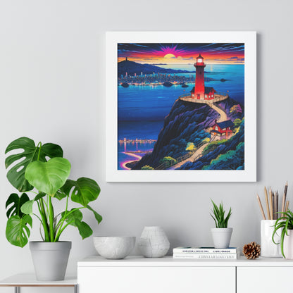 Guide Us Cliff 7 Framed Vertical Poster