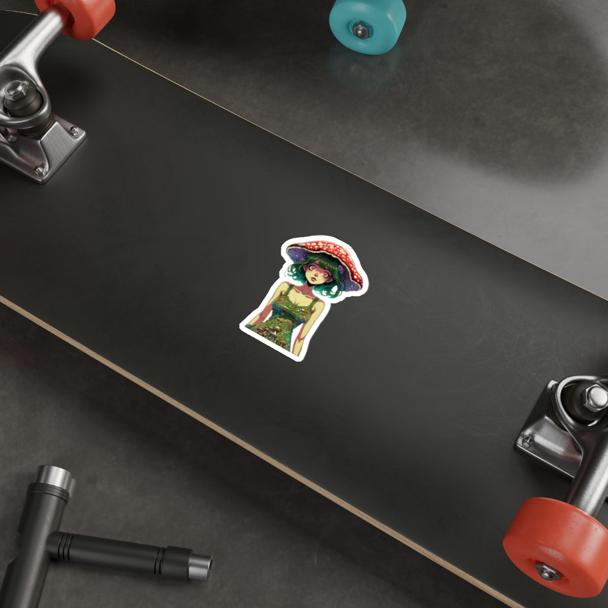 Mushroom Girl Good Vibes Die-Cut Stickers