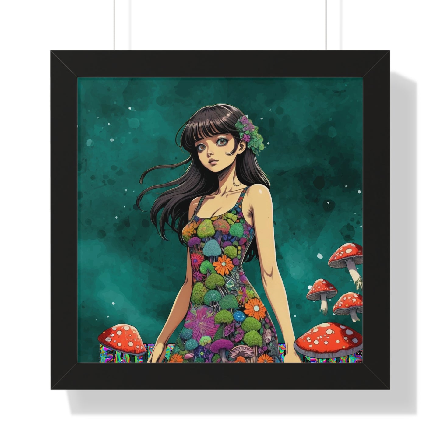 Brown Eyed Girl - Framed Vertical Poster