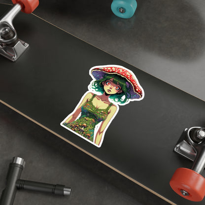 Mushroom Girl Good Vibes Die-Cut Stickers