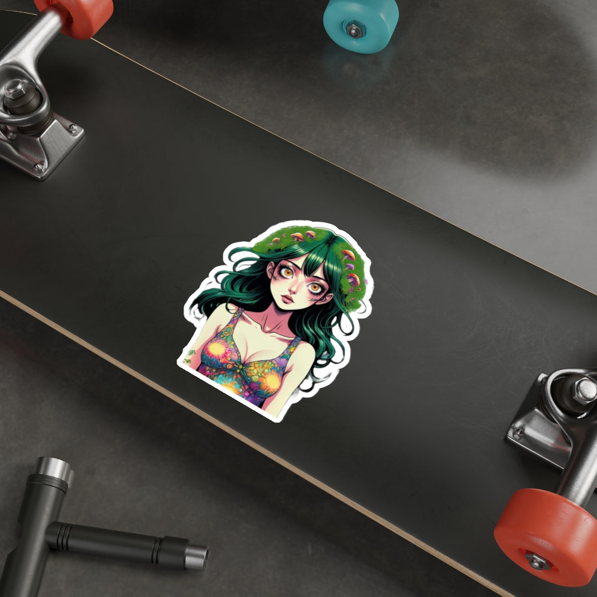 Mushroom Girl V9 Good Vibes Die-Cut Stickers