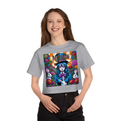 Orange Checkered Daydream Champion Cropped T-Shirt