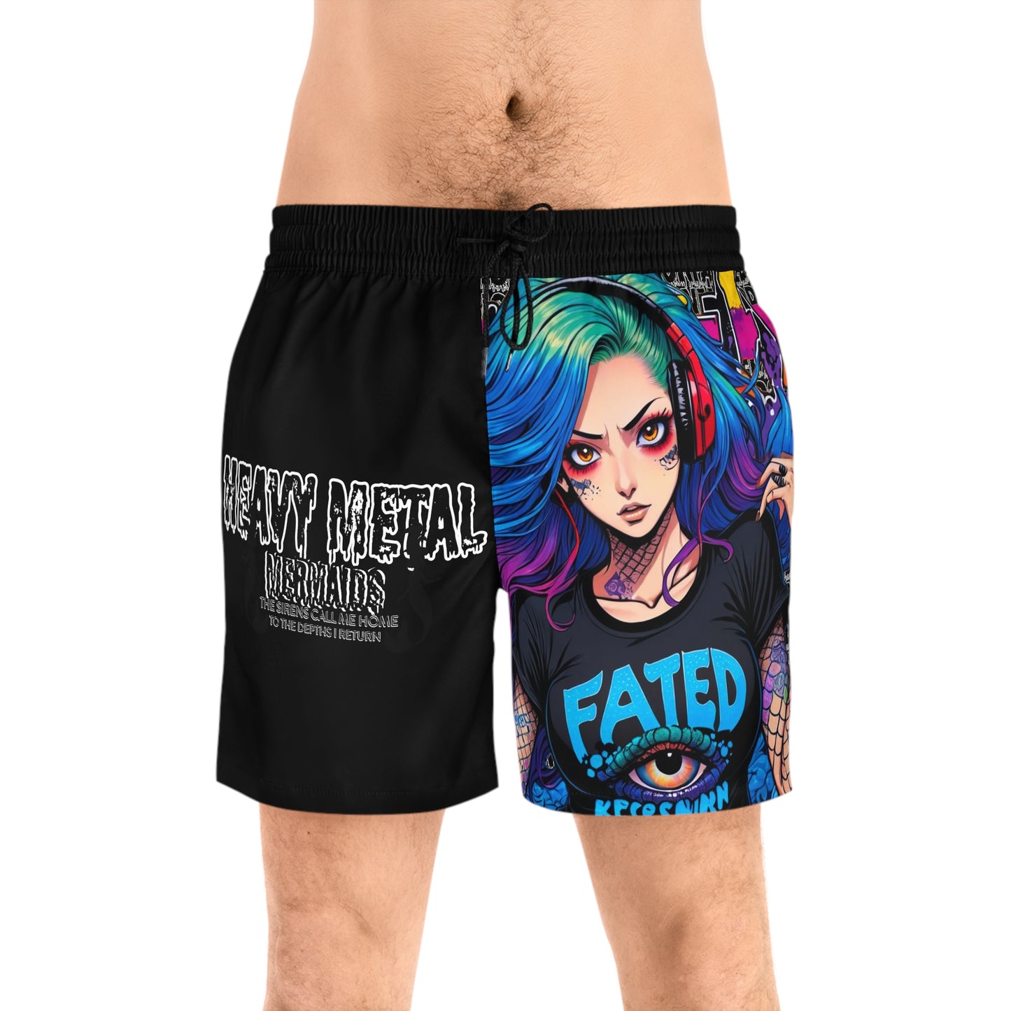 Heavy Metal Fated 2 - Men's Mid-Length Swim Shorts