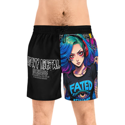 Heavy Metal Fated 2 - Men's Mid-Length Swim Shorts