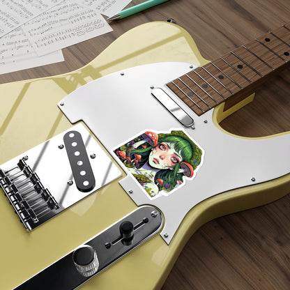 Mushroom Girl V2 Good Vibes Die-Cut Stickers