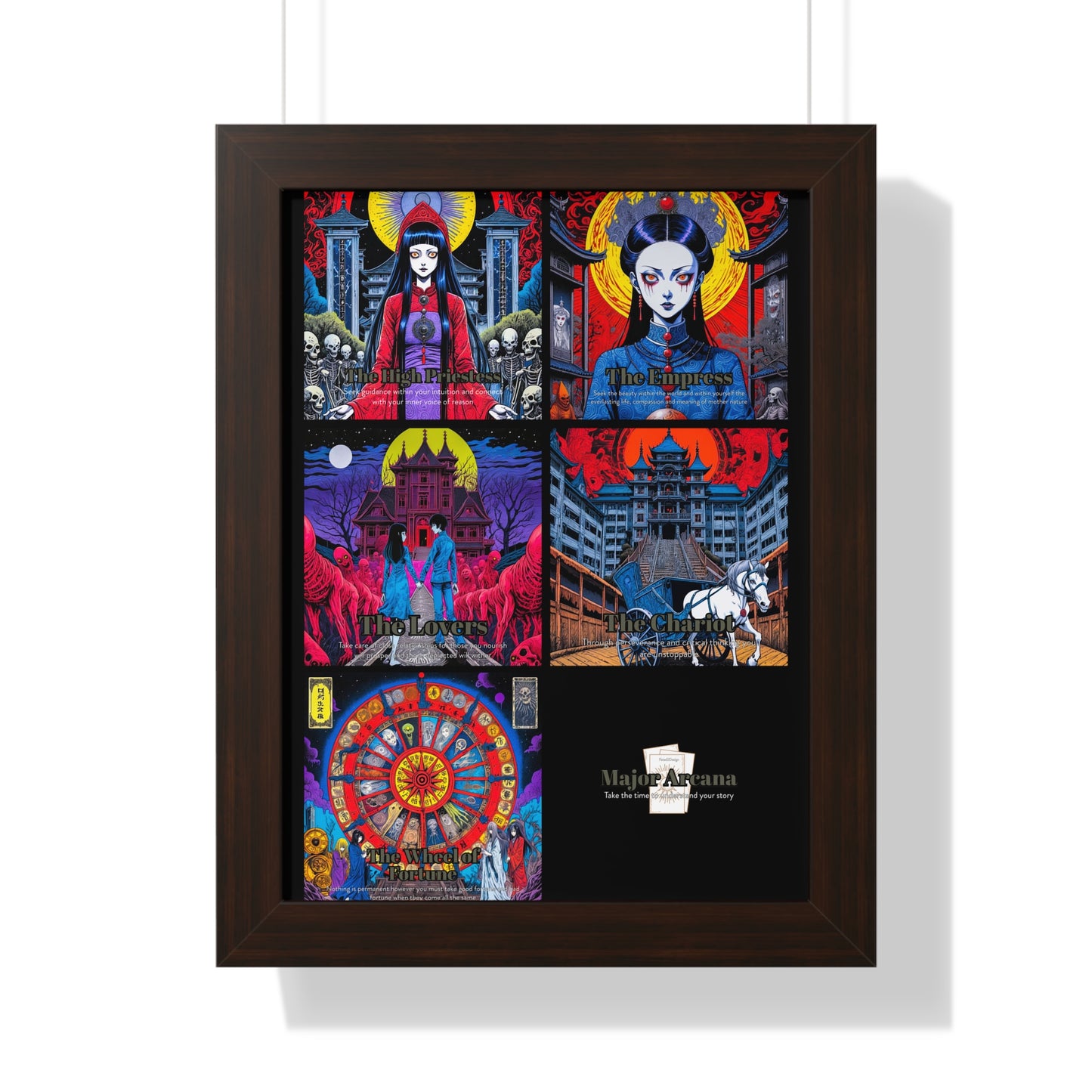 Major Arcana 2 of 4 Framed Vertical Poster
