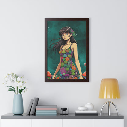 Brown Eyed Girl - Framed Vertical Poster