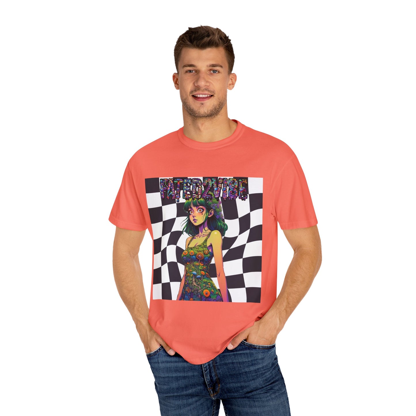 Fated2VIBE Checkered Print V2 - Unisex T-shirt