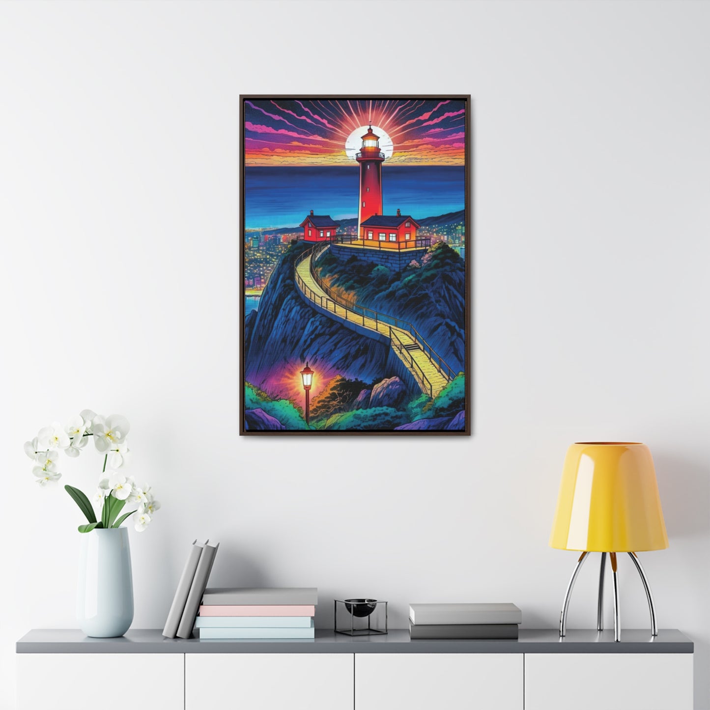 The Cliff Lighthouse 2 - Framed Wall Art