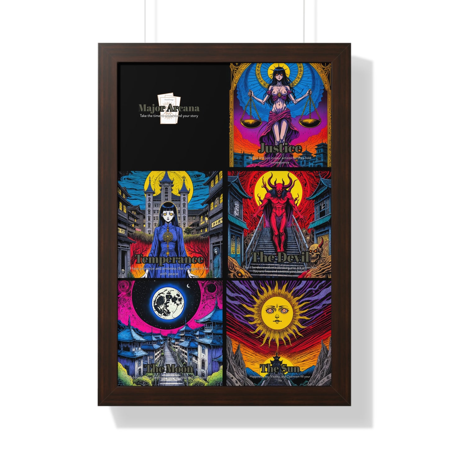 Major Arcana 3 of 4 Framed Vertical Poster