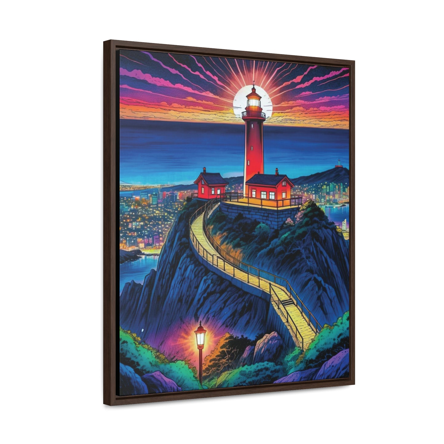 The Cliff Lighthouse 2 - Framed Wall Art