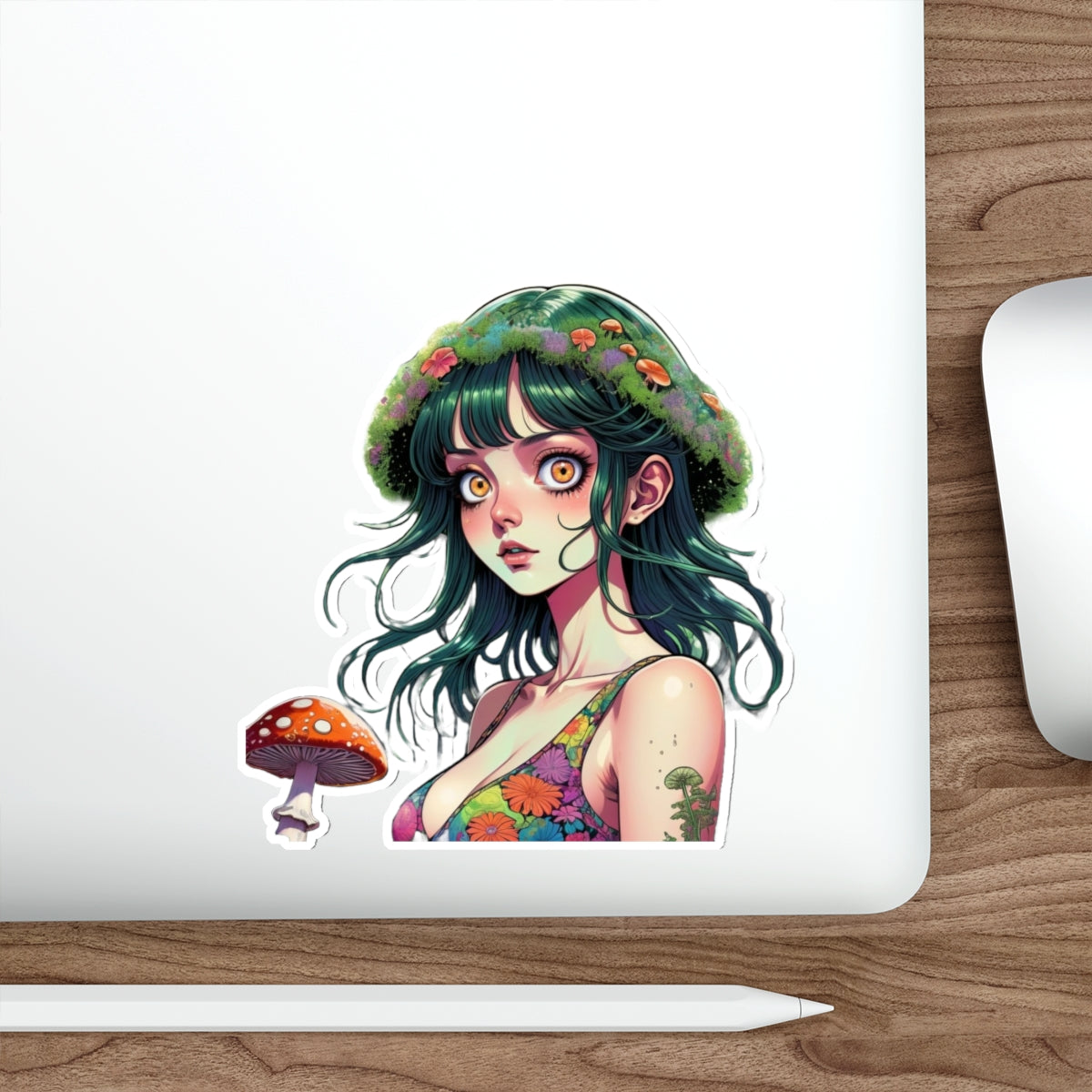 Mushroom Girl V6 Good Vibes Die-Cut Stickers