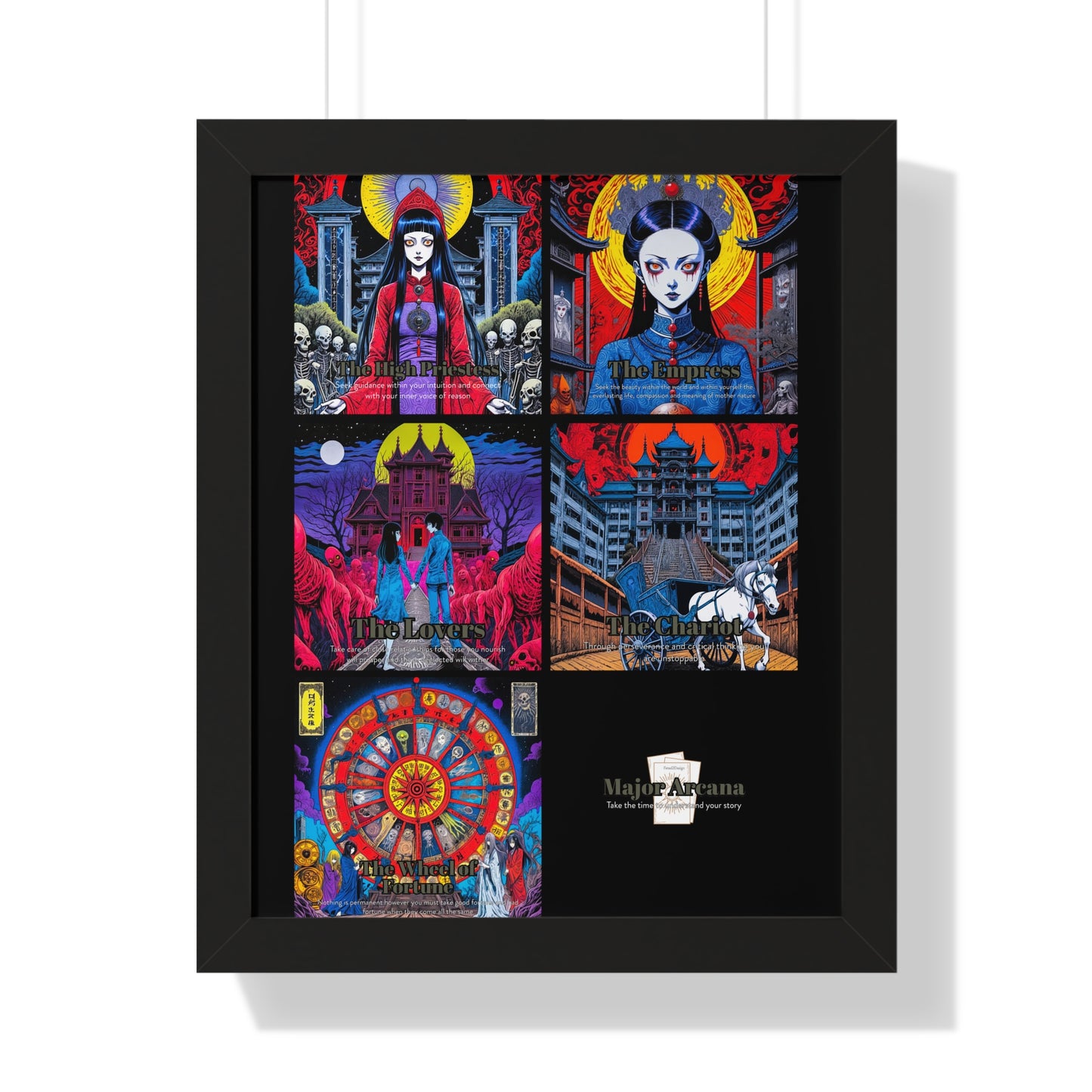 Major Arcana 2 of 4 Framed Vertical Poster