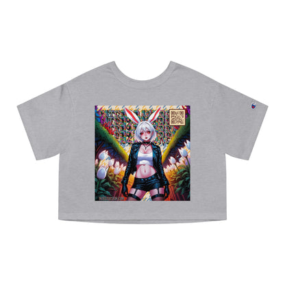 Blue and Yellow Bomber Daydream Champion Cropped T-Shirt