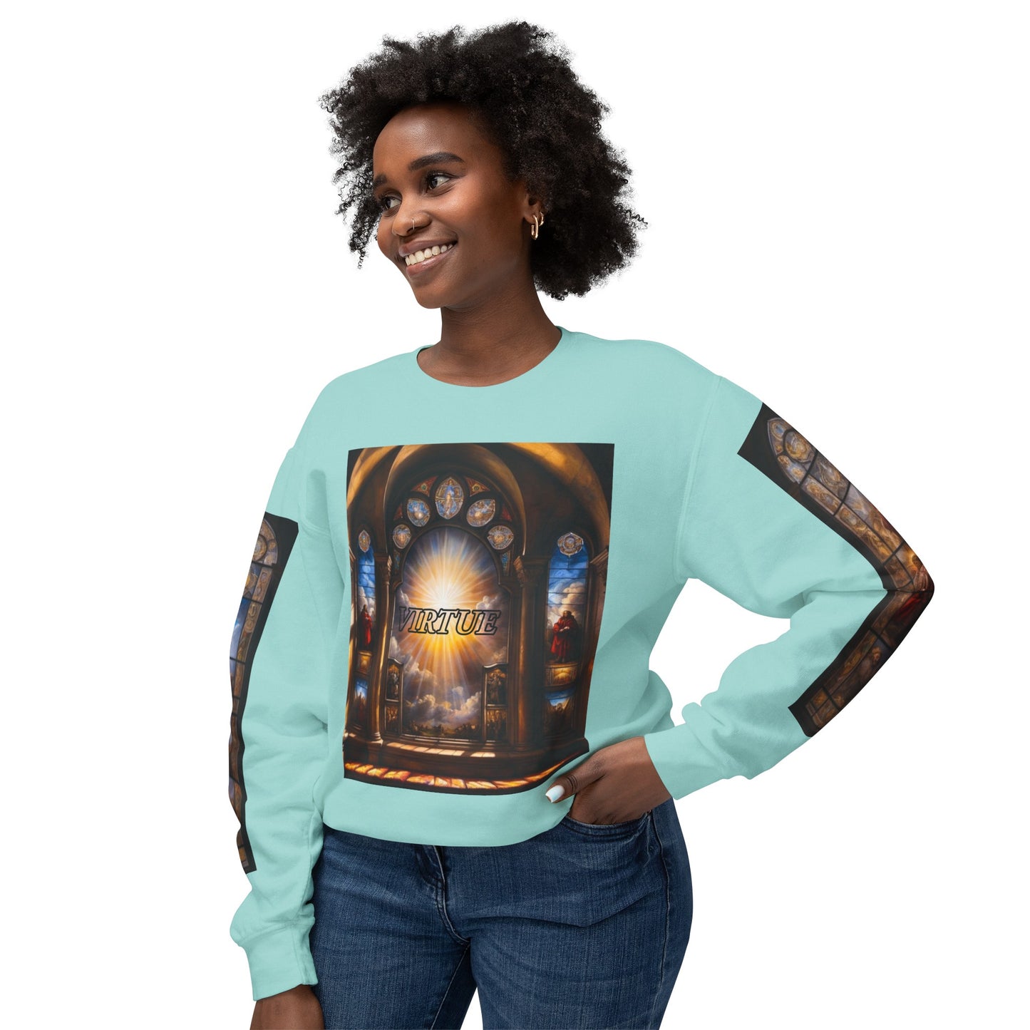 Virtue - Divine Tragedy - Unisex Lightweight Crewneck Sweatshirt