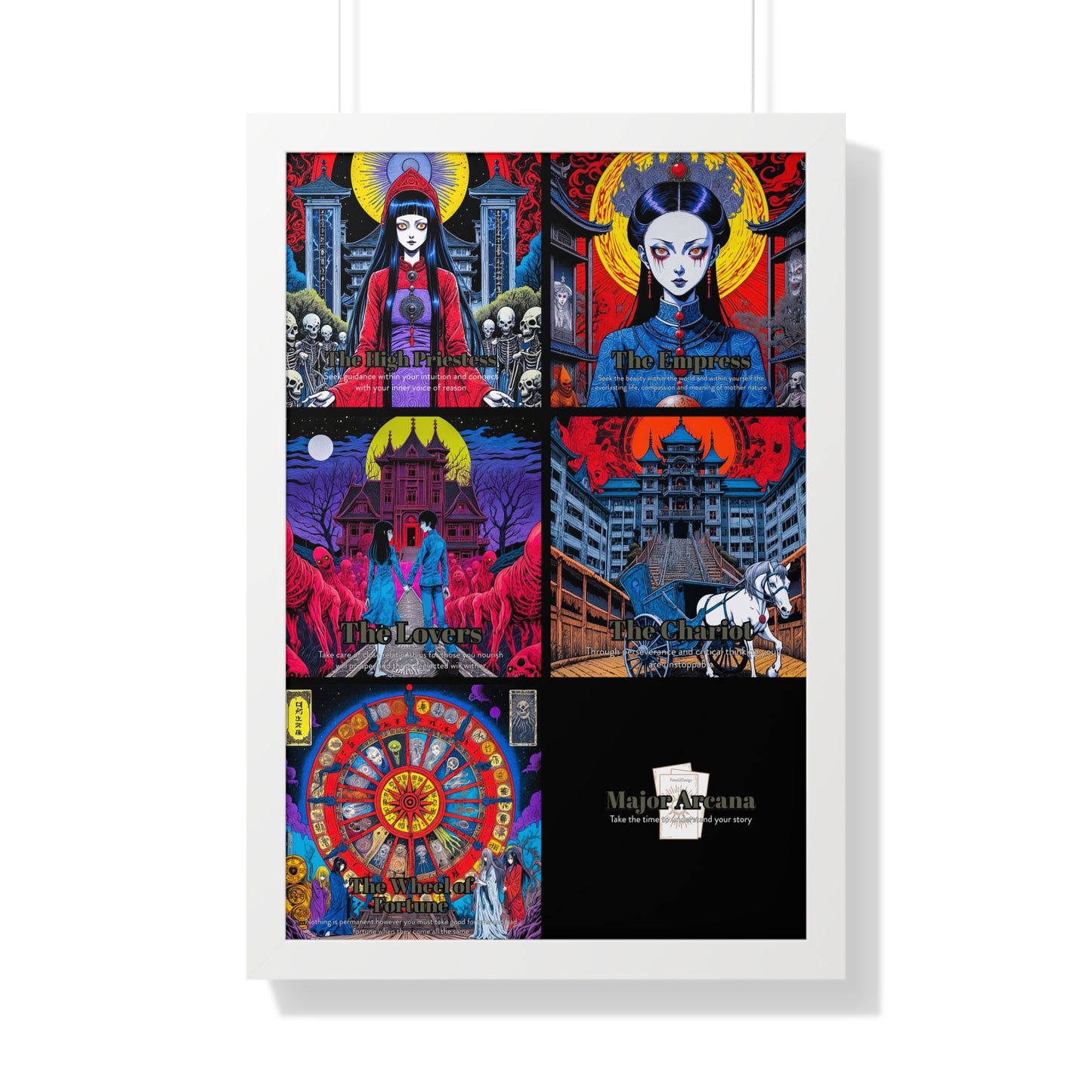 Major Arcana 2 of 4 Framed Vertical Poster