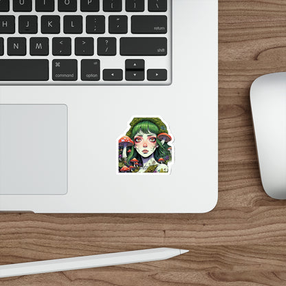 Mushroom Girl V2 Good Vibes Die-Cut Stickers