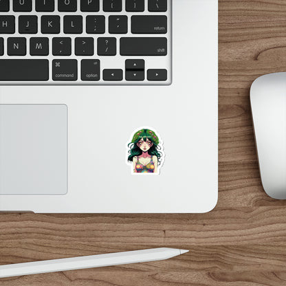 Mushroom Girl V9 Good Vibes Die-Cut Stickers