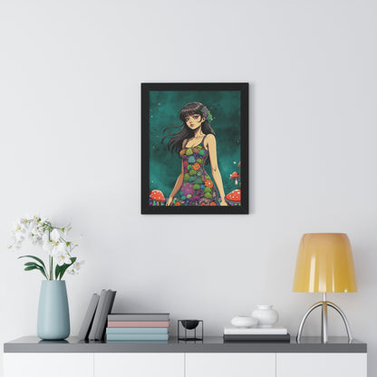 Brown Eyed Girl - Framed Vertical Poster