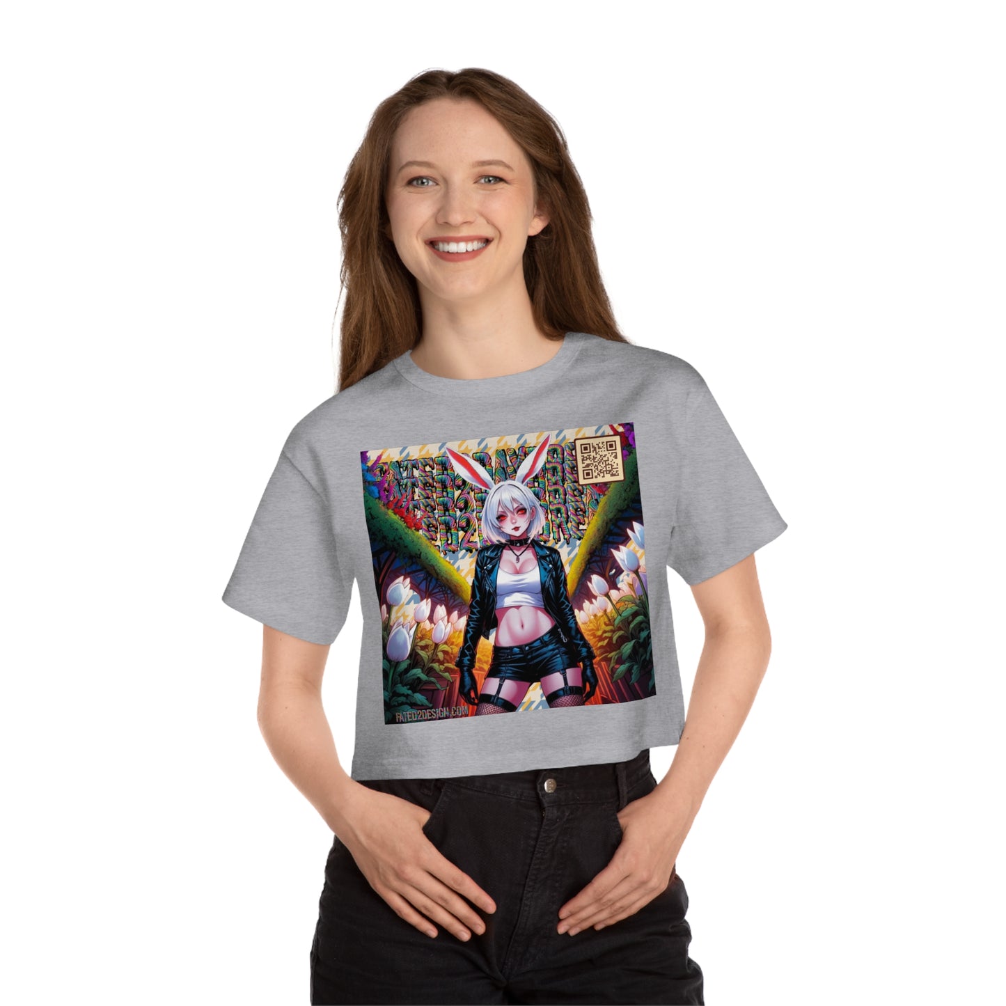 Blue and Yellow Bomber Daydream Champion Cropped T-Shirt