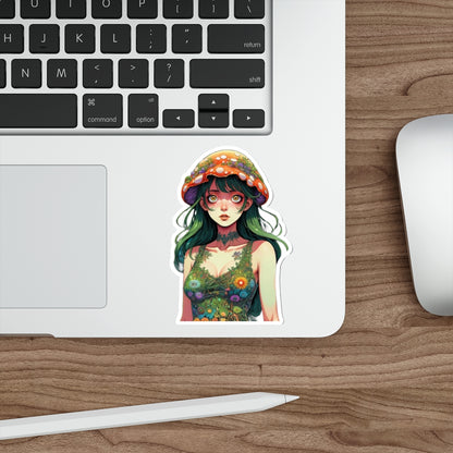 Mushroom Girl V4 Good Vibes Die-Cut Stickers