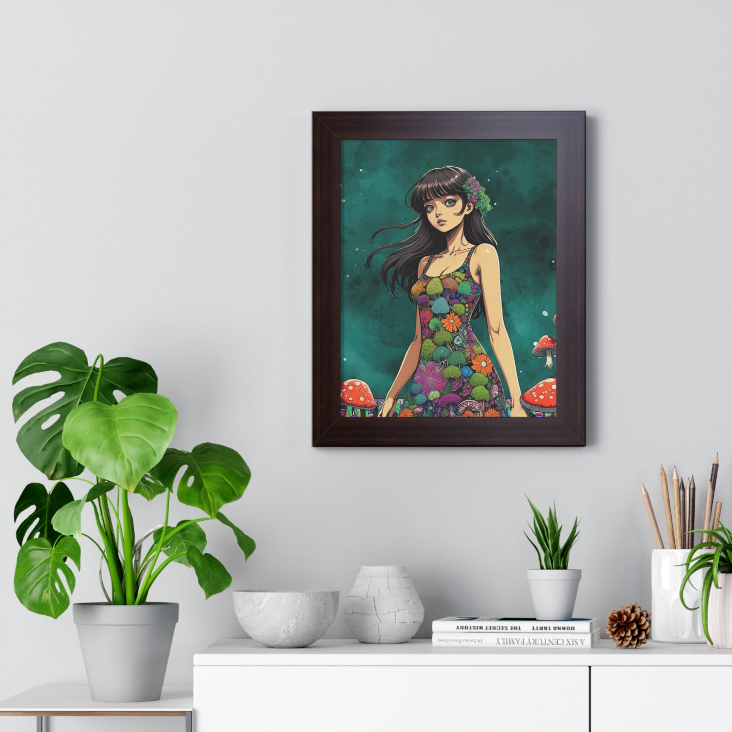Brown Eyed Girl - Framed Vertical Poster