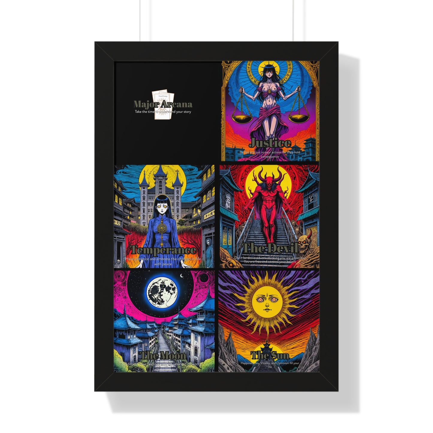 Major Arcana 3 of 4 Framed Vertical Poster