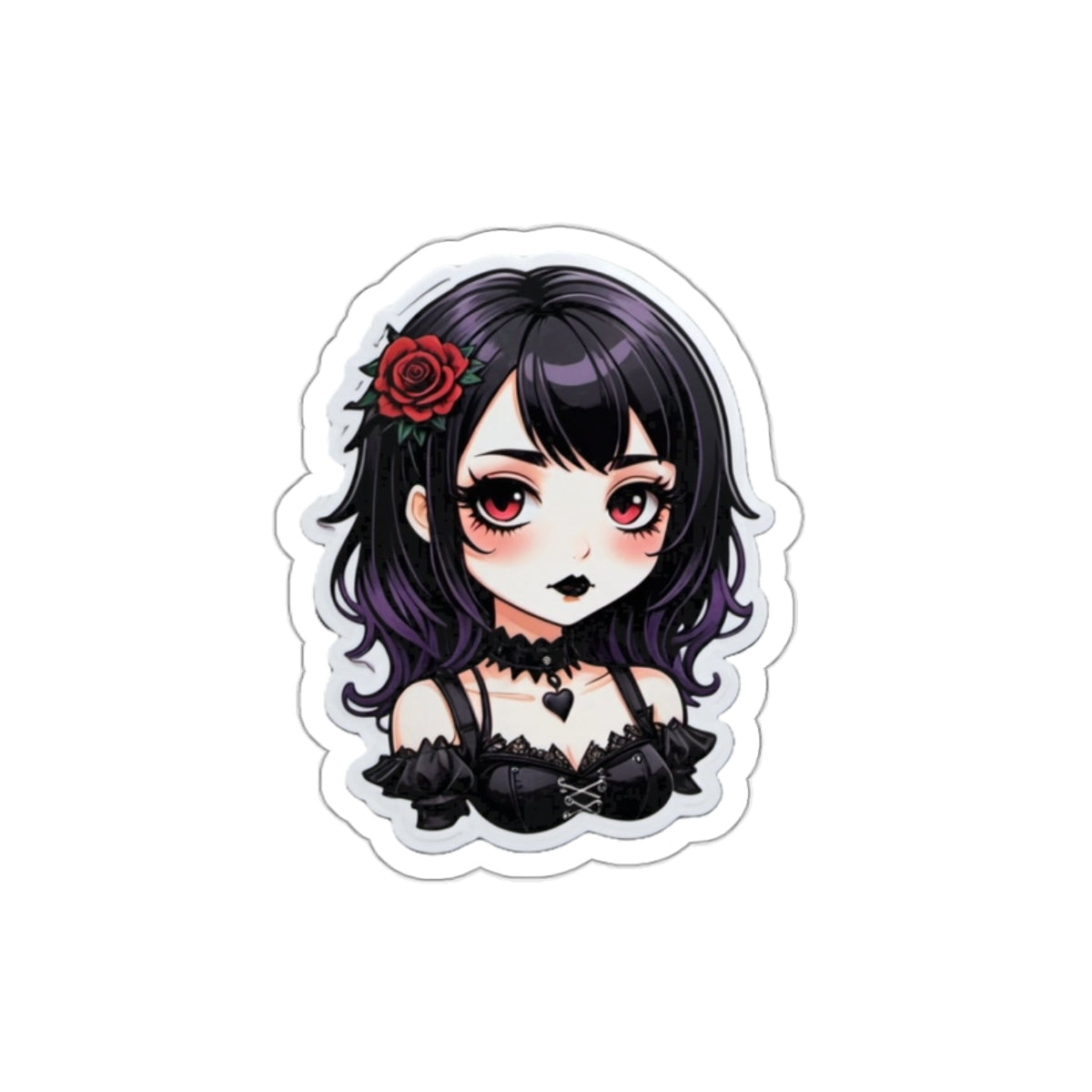 Goth Girl V.2 Cutesy Die-Cut Stickers
