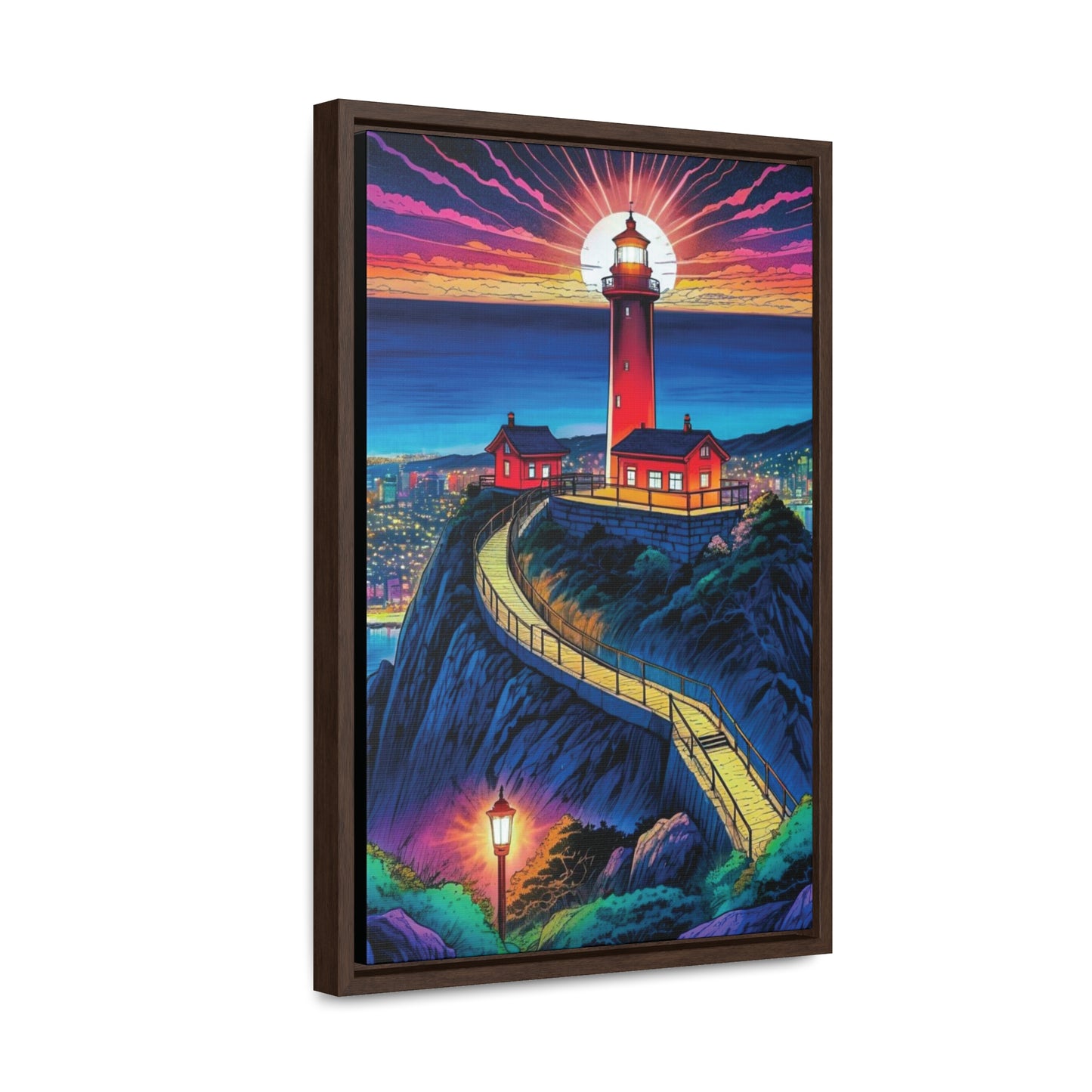 The Cliff Lighthouse 2 - Framed Wall Art