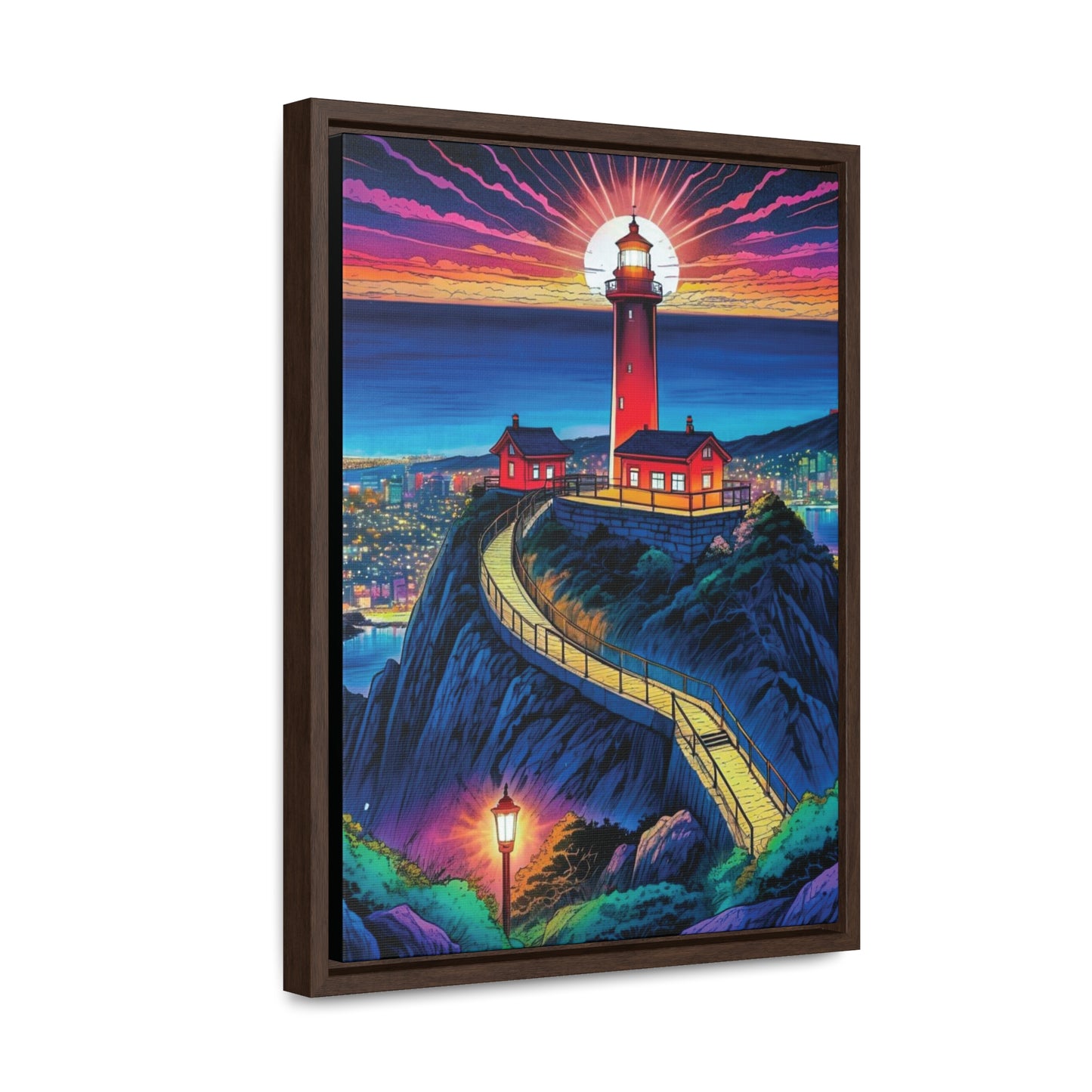 The Cliff Lighthouse 2 - Framed Wall Art