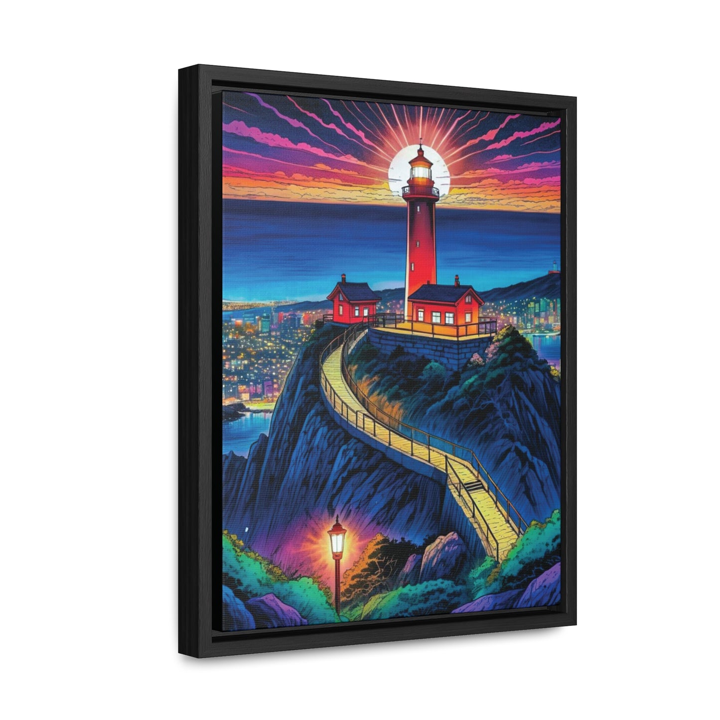 The Cliff Lighthouse 2 - Framed Wall Art