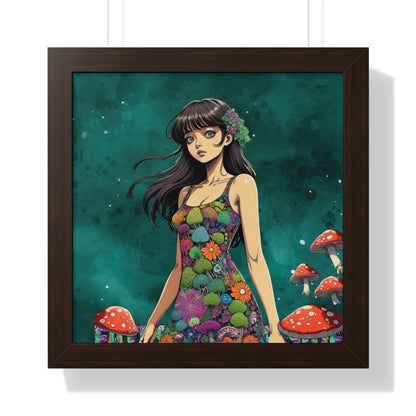 Brown Eyed Girl - Framed Vertical Poster