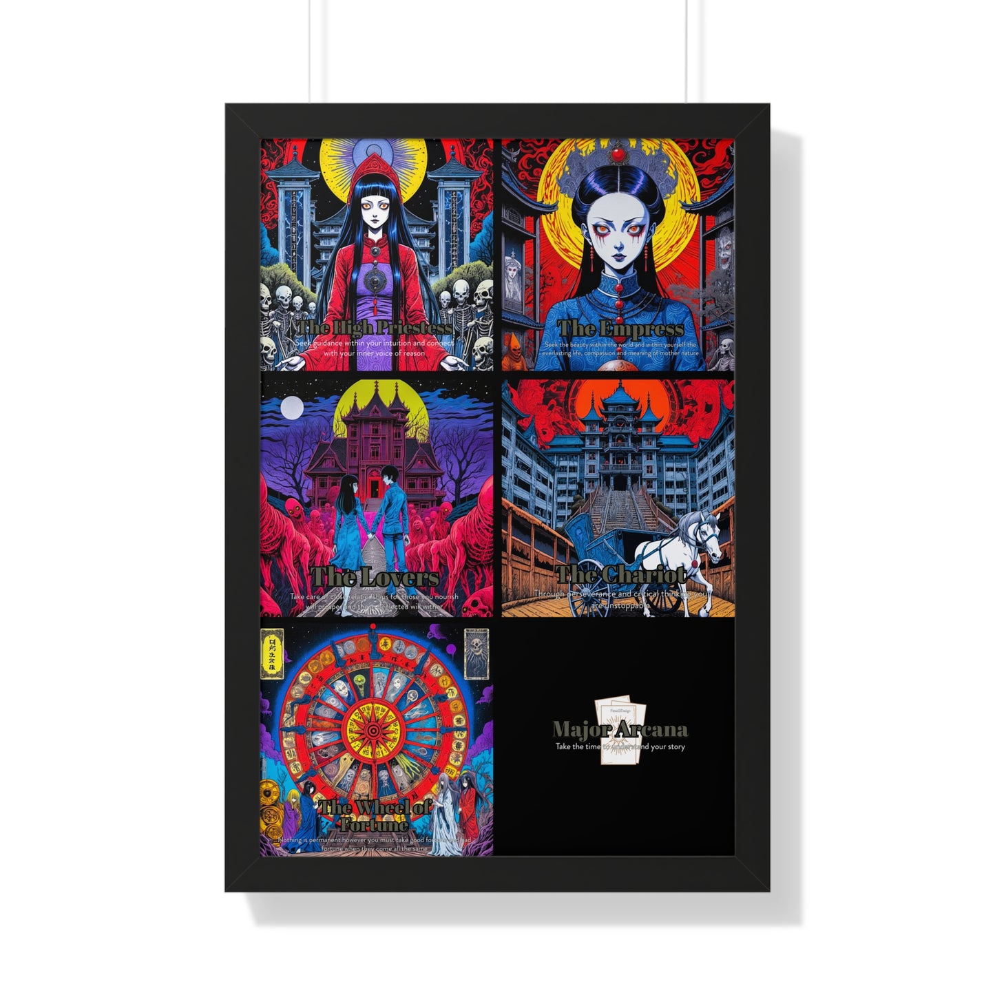 Major Arcana 2 of 4 Framed Vertical Poster